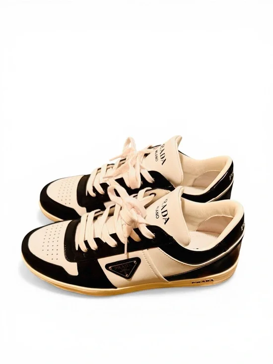 Prada Downtown Leather Sneakers - Picture 2 of 12